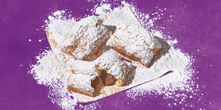 The Popeyes spin on a New Orleans classic is stuffed with melted Hershey’s chocolate and covered in powdered sugar.