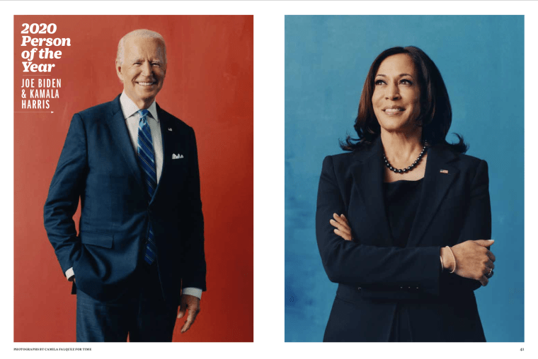 Biden joins a long list of fellow presidents who've been named TIME's Person of the Year. Harris is the first vice president to be given the distinction.