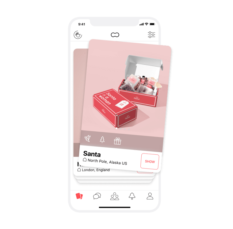 By connecting with Santa in the Peanut app, women will receive a shoebox to fill with gifts for another mom and send to one of four U.S. shelters.