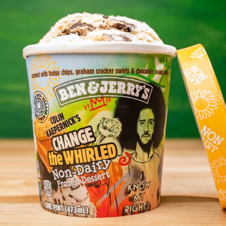 Ben &amp; Jerry's has collaborated with Colin Kaepernick on a new "Change the Whirled" flavor. 