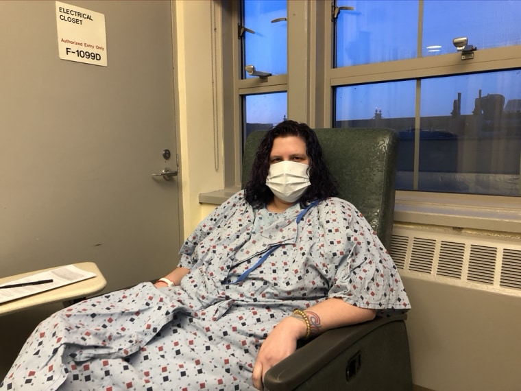 McConnell in 2020, before going into surgery. 