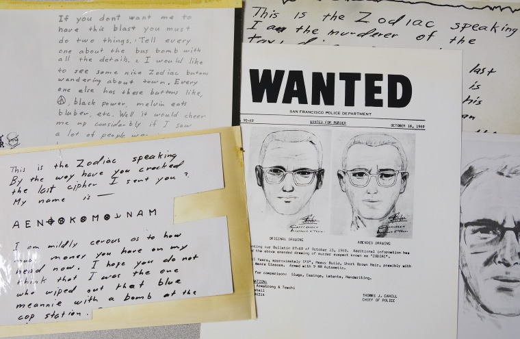 Image: Documents related the Zodiac killer case