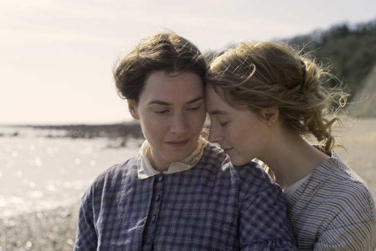 Mary Anning, played by Kate Winslet and Charlotte Murchison, played by Saoirse Ronan.