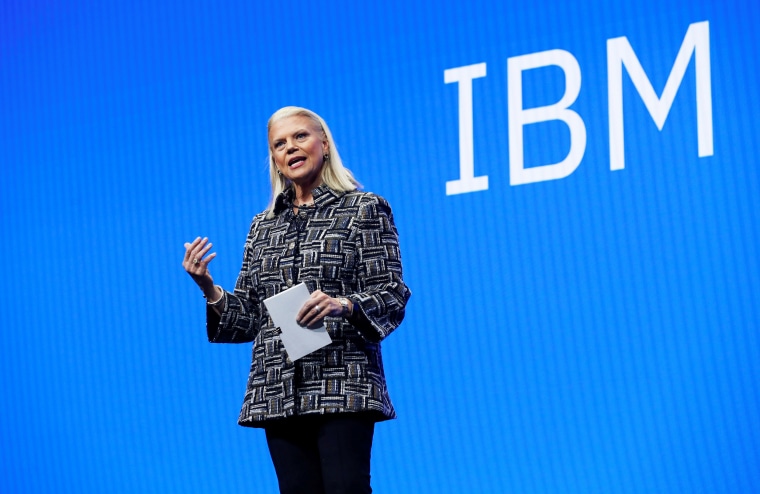 Ginni Rometty, IBM chairman, president and CEO, speaks during a keynote address at the 2019 CES in Las Vegas