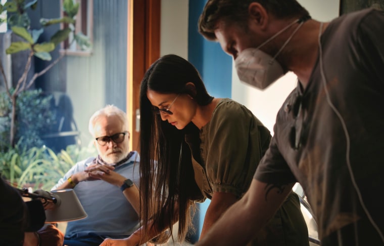 Image: Bradley Whitford, Demi Moore and Adam Mason 