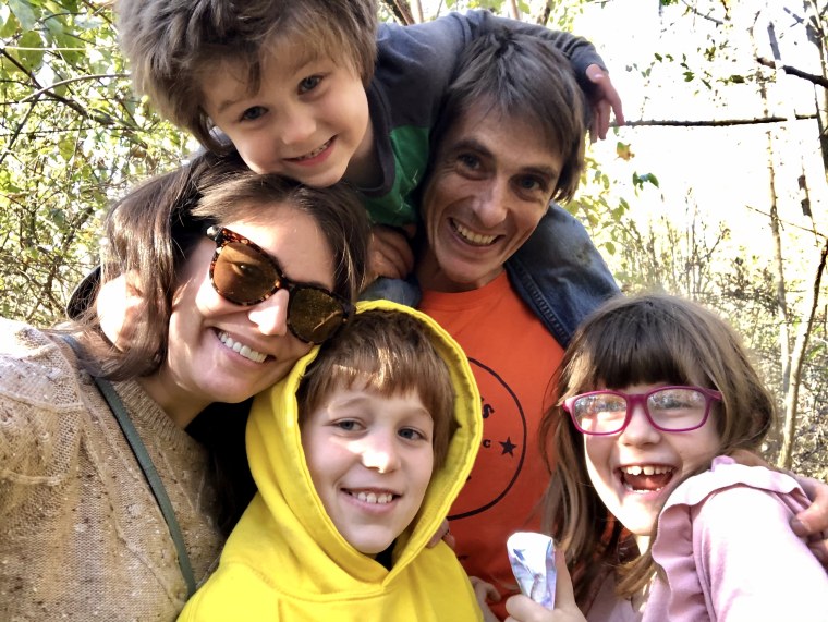 Jamie Schafer, with her husband Robert and their children Robert, 10, Juliet, 8, and Teddy, 4.