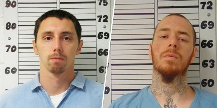 Christopher Osteen, left, and Robert Brown escaped from prison in Tennessee on Dec. 11, 2020.