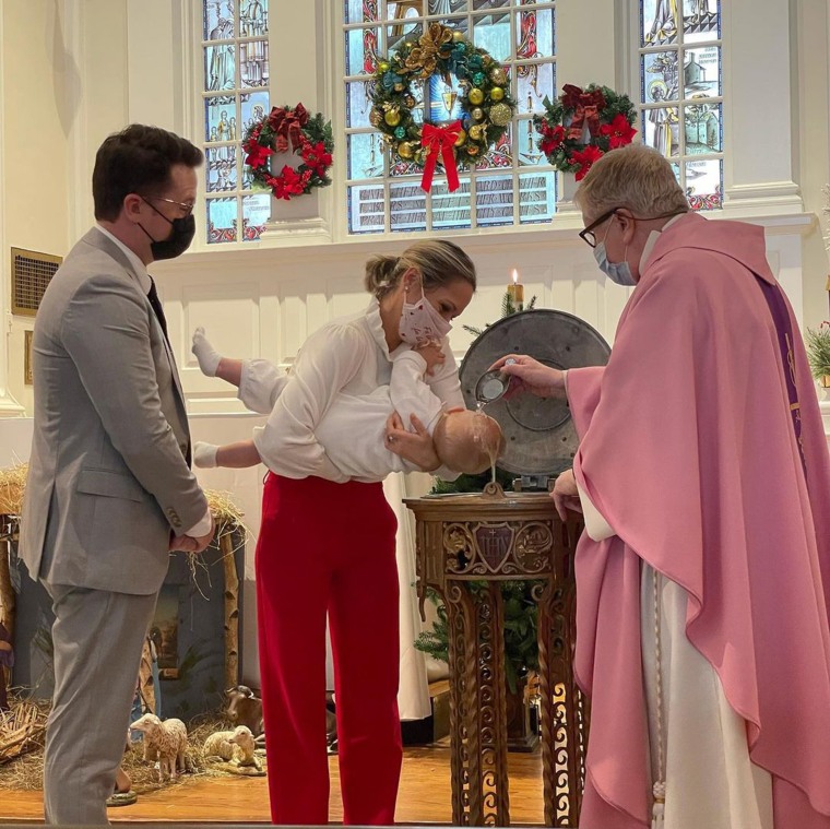Dylan Dreyer and husband Brian Fichera had their youngest son, 11-month-old Oliver, baptized over the weekend. 