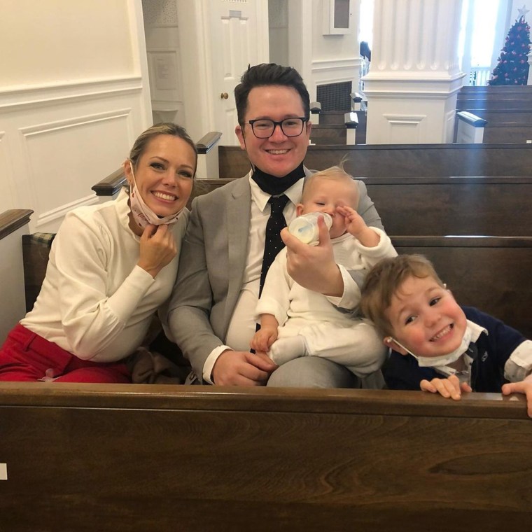 Dylan shared several shots from little Oliver's baptism.