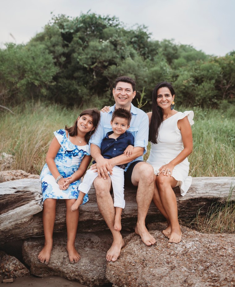 The family includes Saavedra and her husband, Alejandro; daughter Salome and son Federico. 