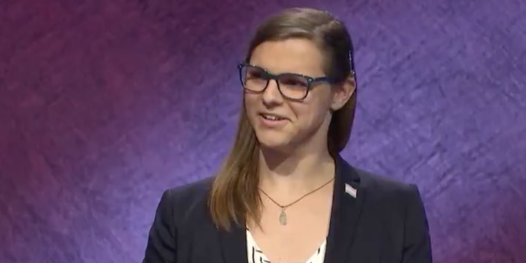 Kate Freeman, a financial specialist from Lake Orion, Michigan, made “Jeopardy!” history as the first out transgender contestant to win on the long-running game show.