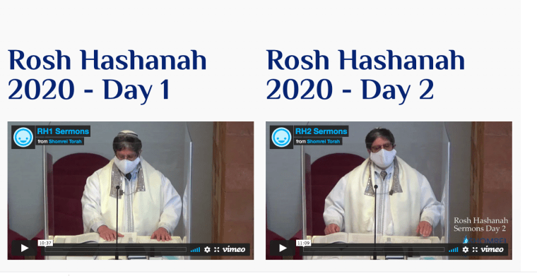 Rabbi Randall Mark led virtual Rosh Hashannah services during the pandemic.