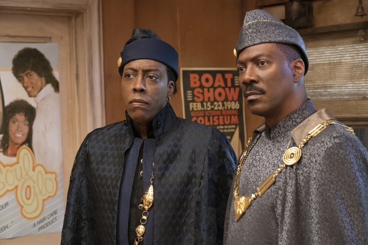 Eddie Murphy and Arsenio Hall in "Coming 2 America"