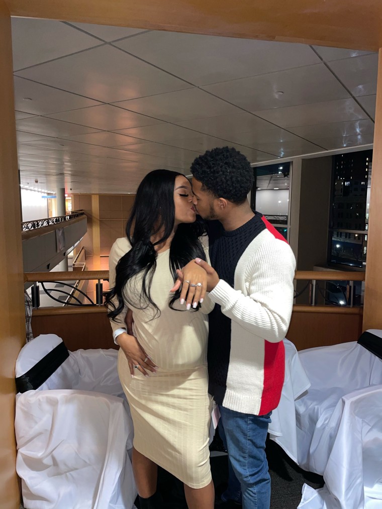 Deonna Fletcher thought she was just going to eat take out in a different part of the hospital than her room for her anniversary with Antonio Livingston. She felt stunned when he proposed. 