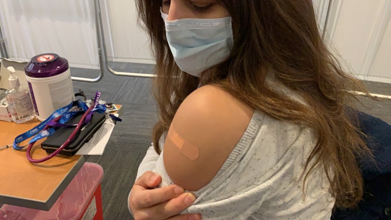 Dina Finkel received her COVID-19 vaccine this week.