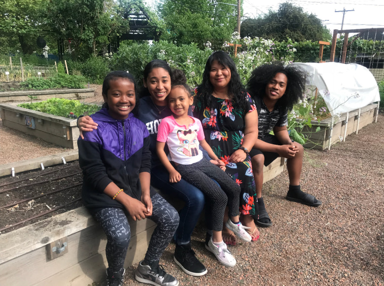 Image: Immaculate Ferreria and her children, from left, Zonta, Yanava, A'Layla and Quhaar.