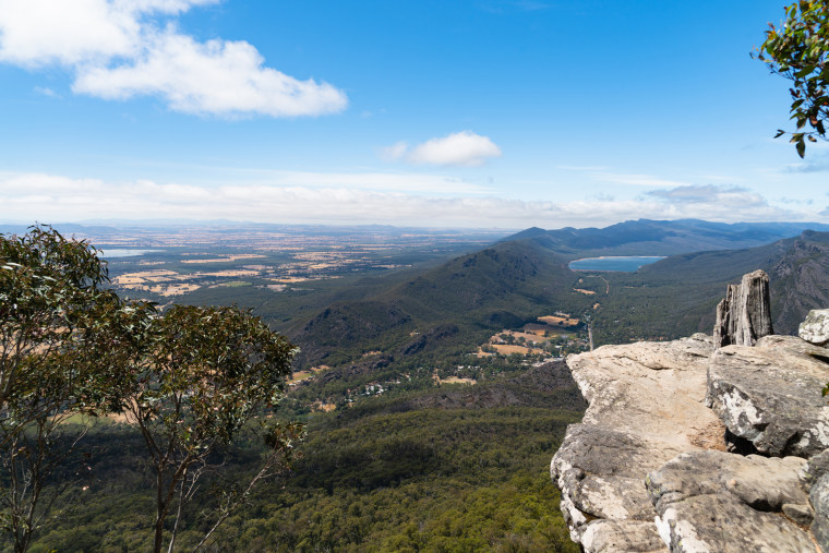 A view of the Grampians and Lake Bellfield from Boroka Lookout | Grampians National Park | Victoria | Australia