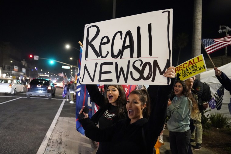 Image: Recall Newsom demonstrators