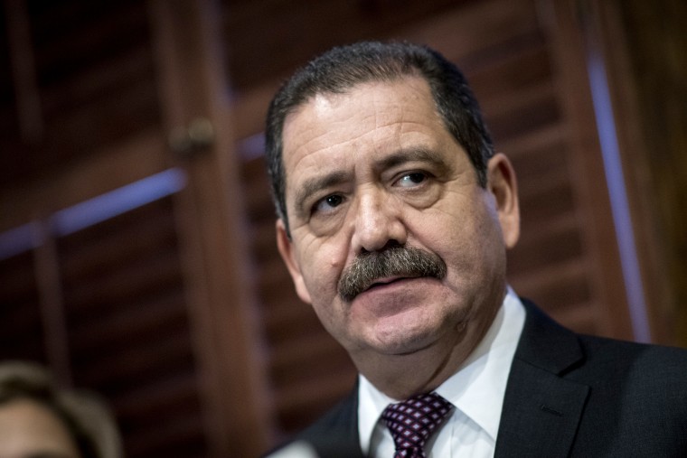 ImAGE: Jesus Garcia, then-commissioner of Cook County, at a news conference in Chicago in 2017.