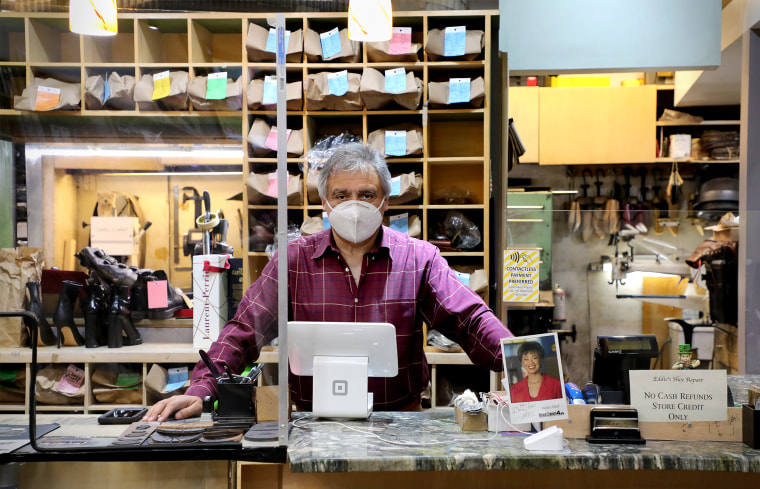 Hugo Ardaix, 65, has owned Eddie's Shoe Repair, a staple of Rockefeller Center, for more than 20 years. He has seen a 95 percent decline in revenue since the pandemic hit.