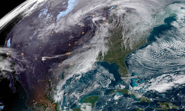 Satellite image of the United States on Dec. 23, 2020.