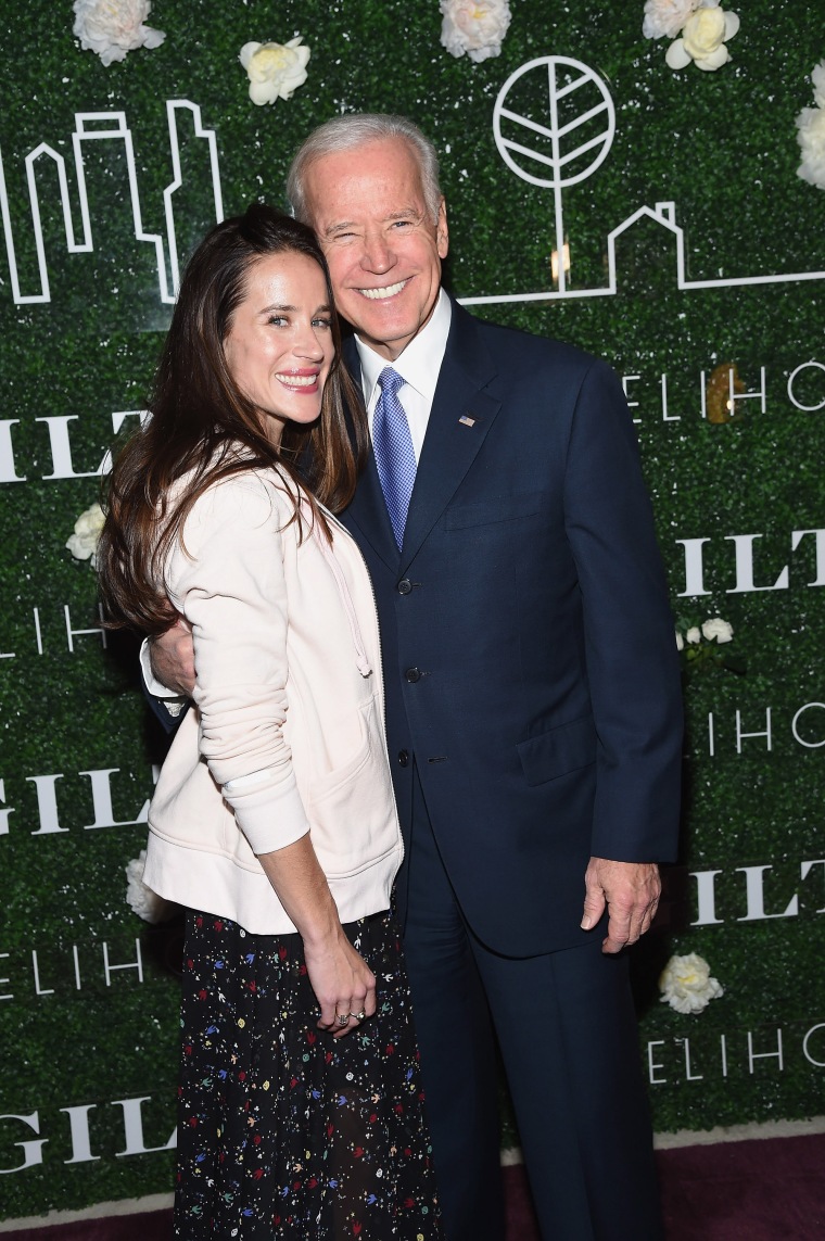 Ashley Biden and former Vice President Joe Biden at the Gilt x Livelihood Launch Event