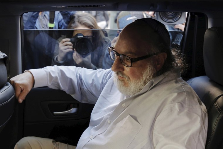 Image: Convicted Israeli spy Jonathan Pollard leaves U.S. District court in the Manhattan borough of New York,
