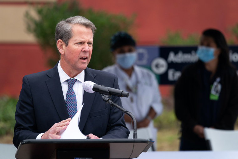 Image: Georgia Gov. Kemp Visits Chatham County Health Department As First COVID Vaccinations Are Administered