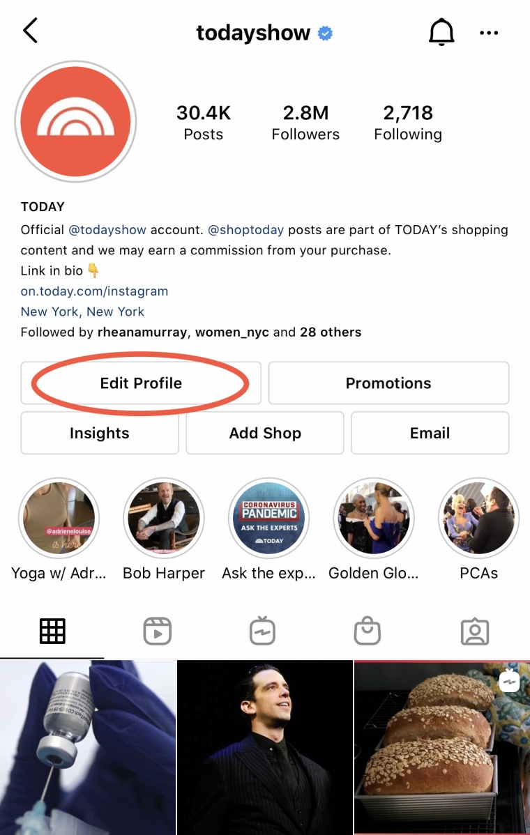 How to find the link in bio in Instagram Inline 2