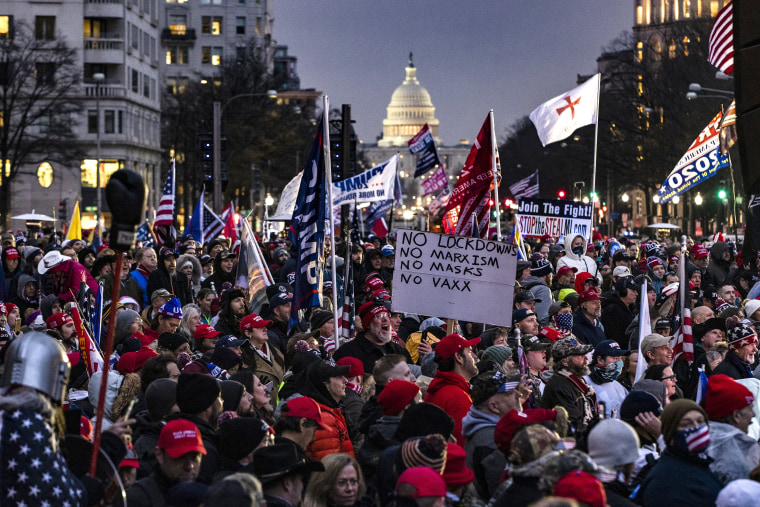 Image: Trump Supporters Rally In Freedom Plaza In Washington, DC