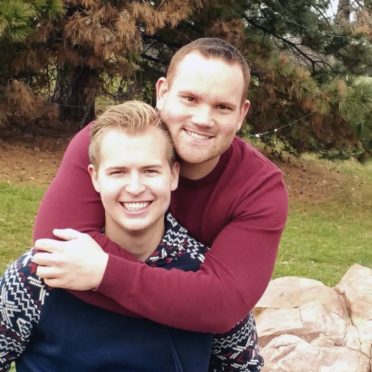 Eric Vander Lee, left, and his fiance Robbie Vargas-Cortes.