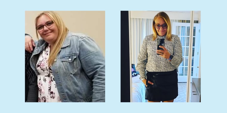 Tatianna Wawrzynski before and after her weight loss: She was determined not to give up even as she experienced failures along the way.