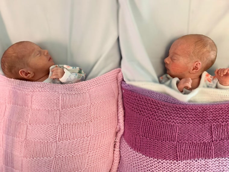 Identical twin sisters Aria and Skylar Morgan-Trodden