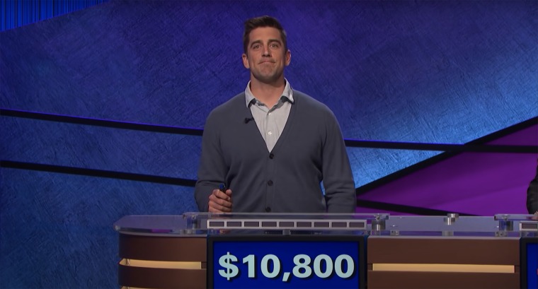 Aaron Rodgers on "Celebrity Jeopardy!" in 2015