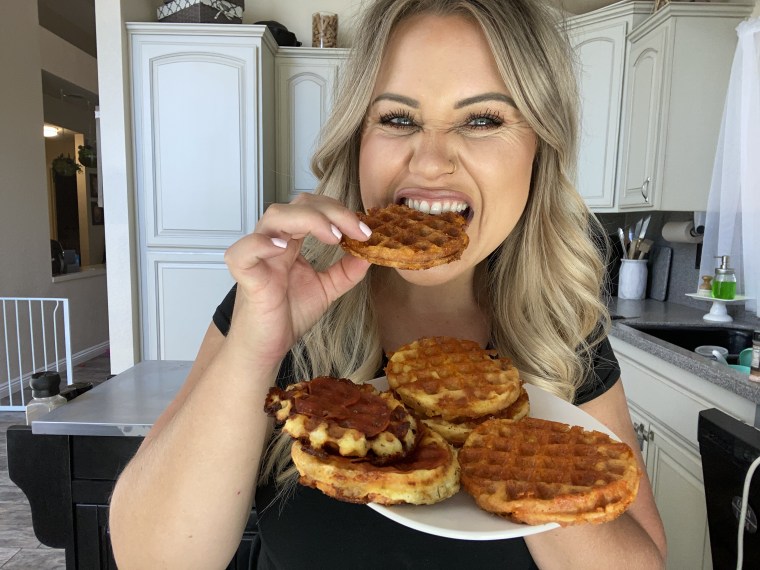 Janelle Rohner has made chaffles inspired by everything from onion rings to pizza.