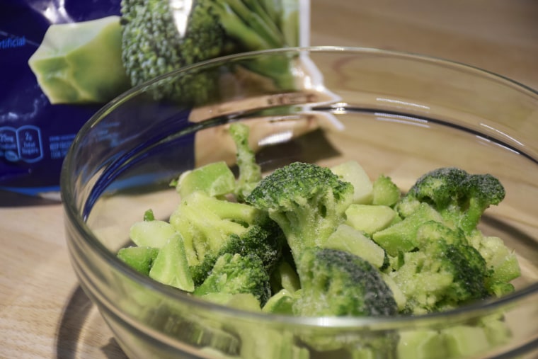Don’t let frozen broccoli sit in the fridge or on the countertop to thaw — it'll get soggy.
