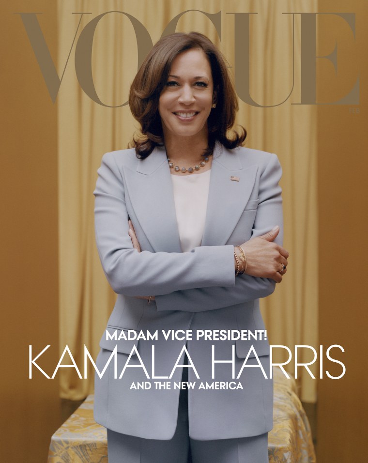 Vice President-elect Kamala Harris on the cover of Vogues' February 2021 digital issue.