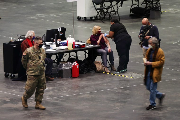 Image: New York City Opens Javits Convention Center As Vaccination Site