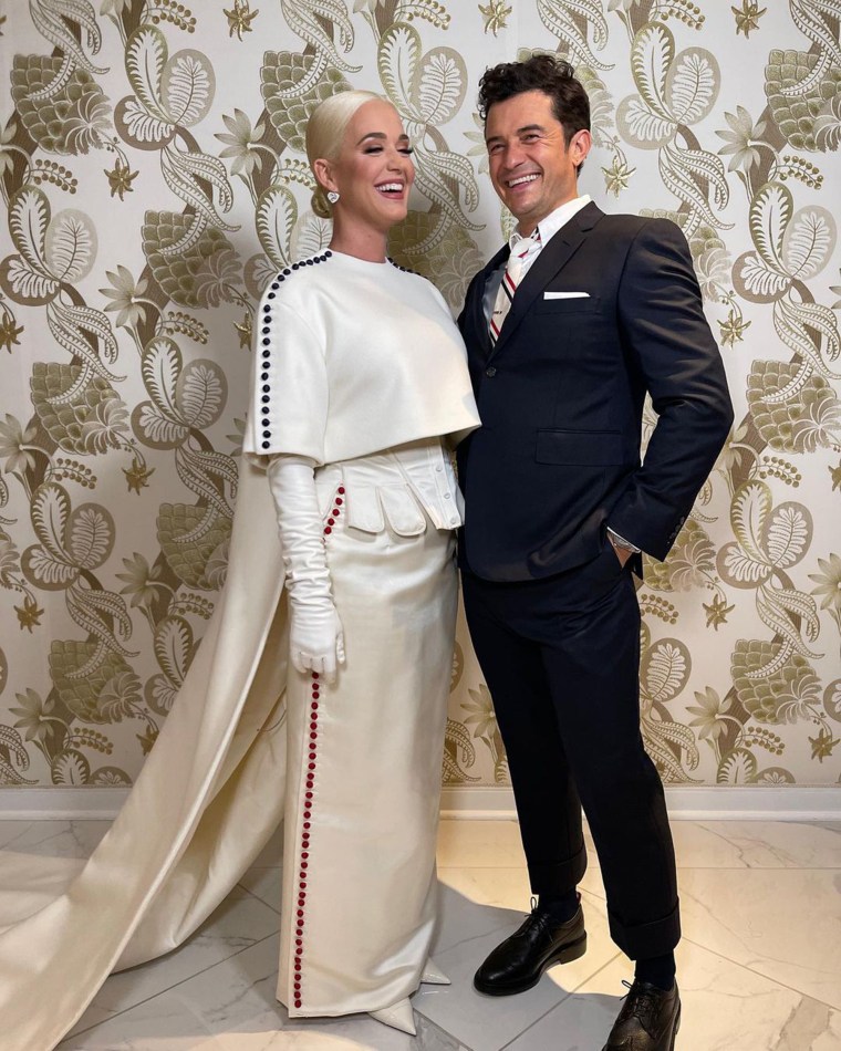 Katy Perry and fiancé Orlando Bloom on Inauguration Day.