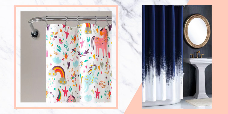 22 Best Shower Curtains To Upgrade Your, Classic Check Shower Curtain Gray Color
