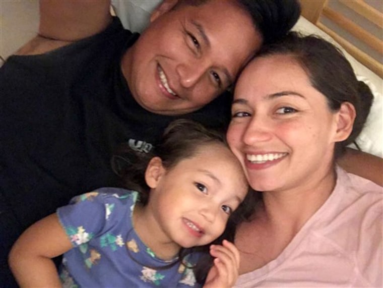Juan Ordonez, seen here with his daughter, Mia, and his wife, Diana.