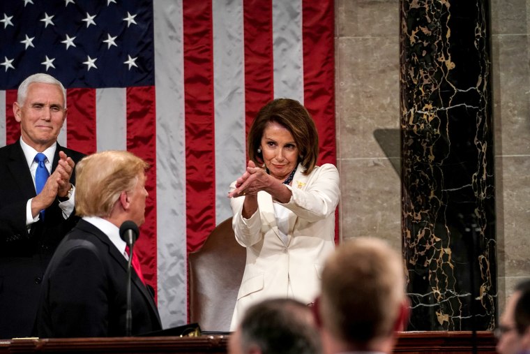 Image: President Donald Trump delivered the State of the Union address, with Vice President Mike Pence and Speaker of the House Nancy Pelosi, at the Capitol in Washington