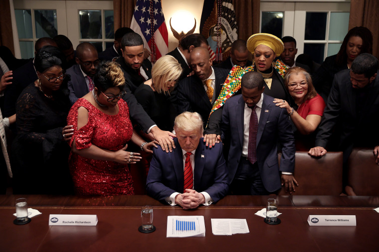 Image: ***BESTPIX*** President Trump Meets With African American Leaders In The Cabinet Room