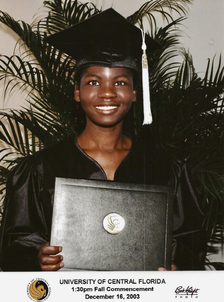 Marsha Lyle at her college graduation.