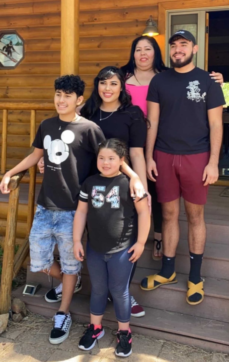 Image: Mayra Millan with four of her six children. Millan died on the day her son, Russvel, far right, turned 20.