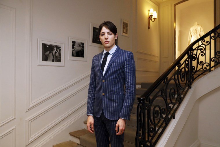 Image: Harry Brant before a Christian Dior fashion show in Paris