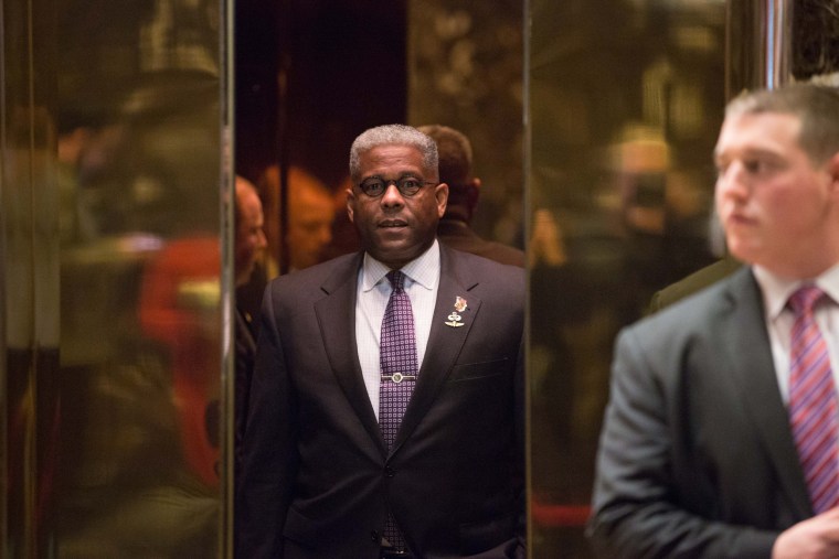 Allen West arrives to meet with President-elect Donald Trump at Trump Tower on Dec. 5, 2016 in New York.
