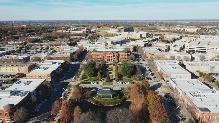 Southlake City Hall and town square.