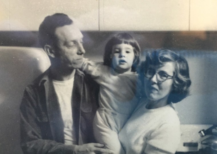 Anderson with her husband and daughter in 1956.