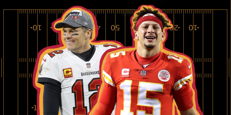 Legendary quarterback Tom Brady will be gunning for his seventh Super Bowl title and first with the Tampa Bay Buccaneers, while superstar Patrick Mahomes and the Kansas City Chiefs are looking to repeat as NFL champs. 